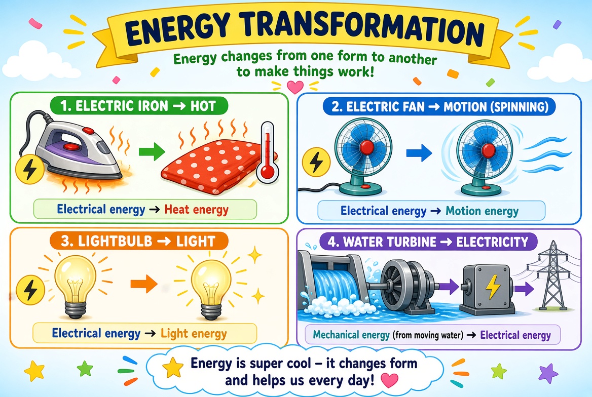 Contoh perubahan energi